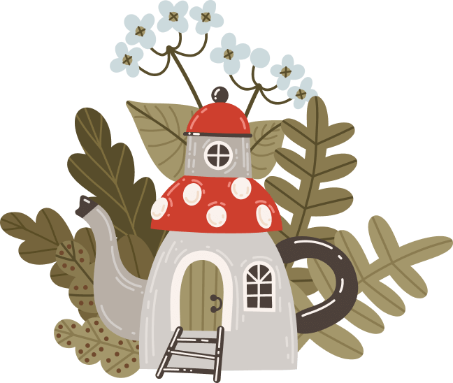 Mushroom house in Whimsy Woods