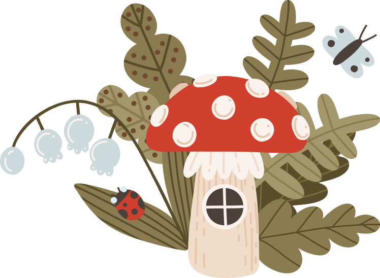 Musical mushroom house