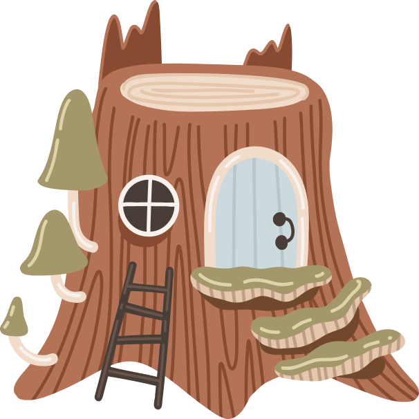 Tree stump house