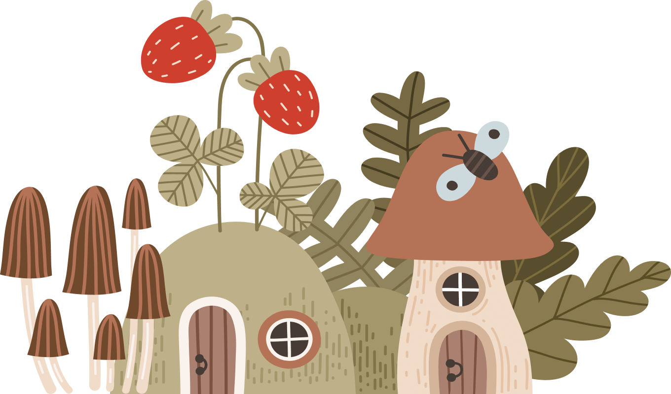 Mushroom village in Whimsy Woods